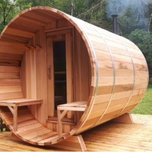 Barrel Sauna Red Cedar 305 cm ø213 cm