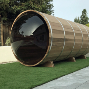 Panoramic Barrel Sauna 305 cm ø188 cm