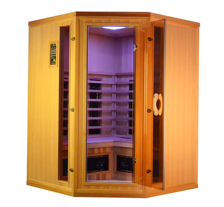 replica bellen leerling Model MN 140 hoek De Luxe met glasdeur - Sauna4you.nl